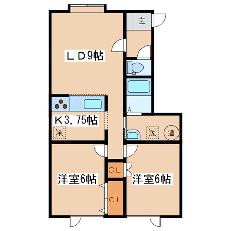 ハイツすいえんくん１号館の物件間取画像